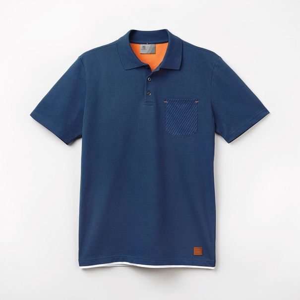 Blauw discount poloshirt heren