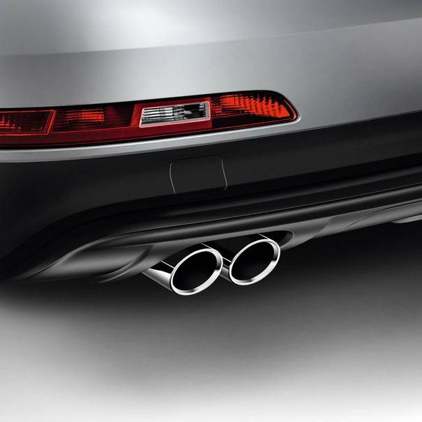 Audi Chromen uitlaatsierstukken Q3, dubbel links
