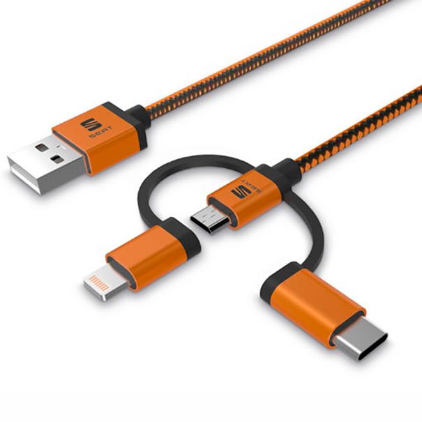 SEAT 3-in-1 oplaad-/data-kabel - USB A
