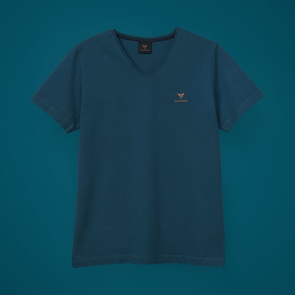 SEAT CUPRA T-shirt V-hals, petrol blauw