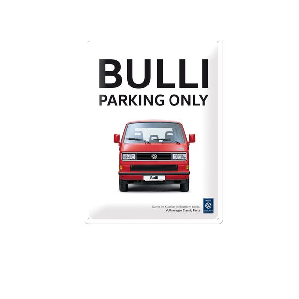 Volkswagen Metalen bord, Bulli parking only
