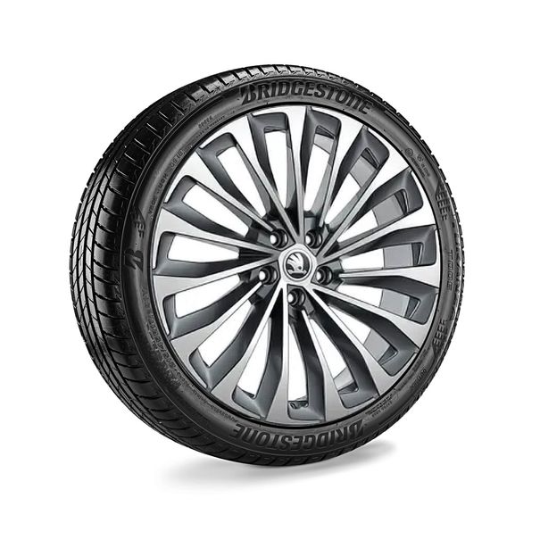 SKODA 20 inch zomerset Asterion zilver/antraciet, breedset, Enyaq